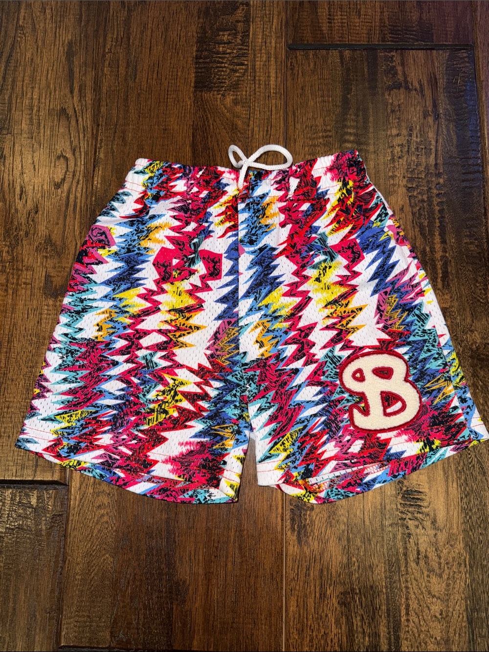 Bucket Squad YOUTH MEDIUM Limited Edition Multicolor Thunder Shorts. EUC.
